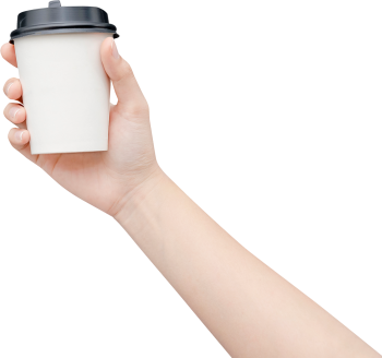 Cà phê, coffee, trà sữa, ly giấy, ly, paper cup, bàn tay, hand, cầm, holding