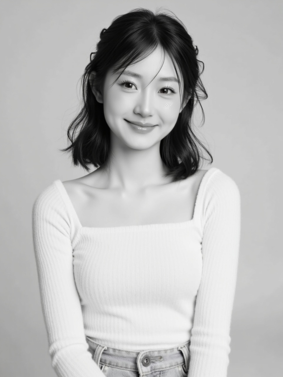 Con gái, cô gái, girl, nhân viên, worker, black and white, B&W 5