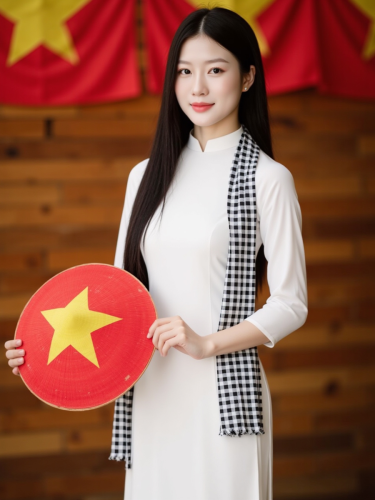 Áo dài, học sinh, sinh viên, con gái, cô gái, girl, phụ nữ, lá cờ, cờ, khăn rằn, Việt Nam, VietNam, Vietnamese 6