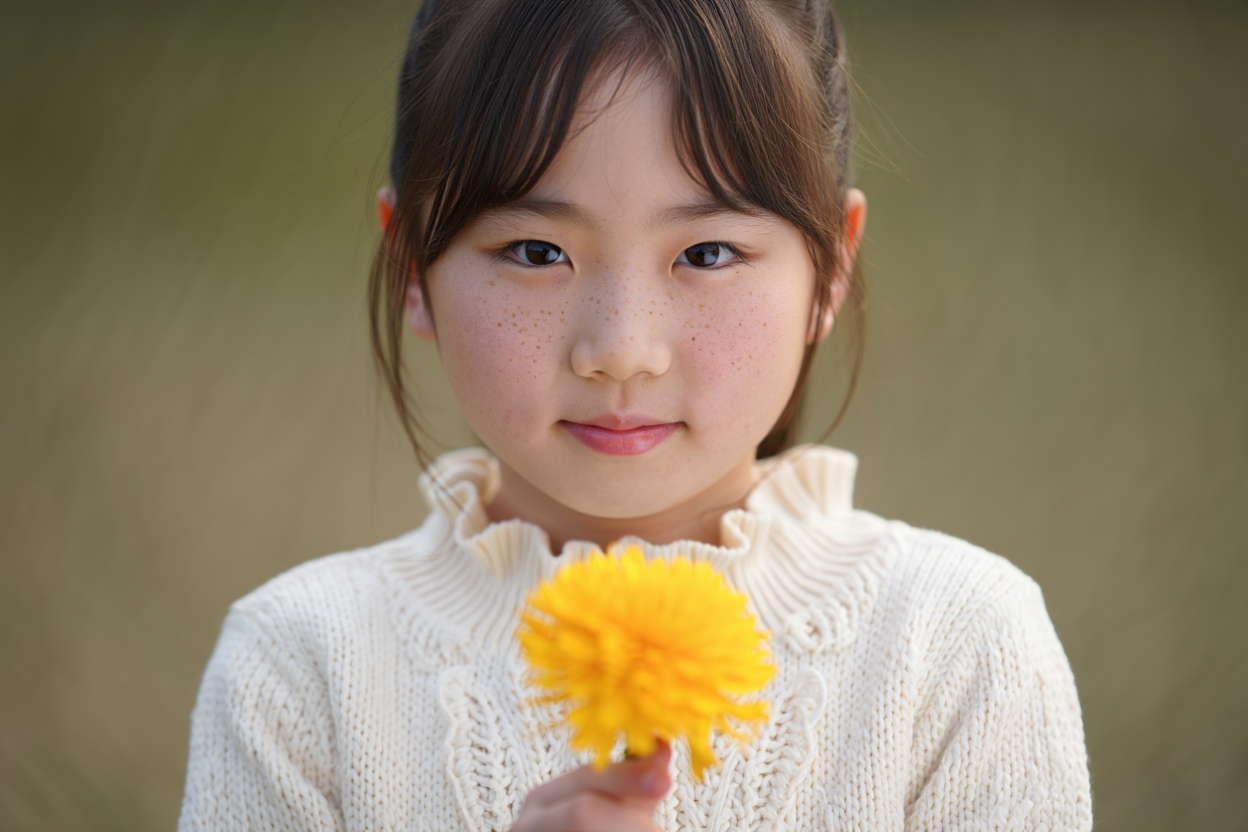 Bé gái, girl, hoa bồ công anh, dandelion, chân dung, portrait, ánh sáng tự nhiên, natural light