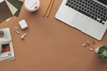 Văn phòng, office, bàn làm việc, bàn, desk, tài liệu, folder, laptop, máy tính - fauxels 1