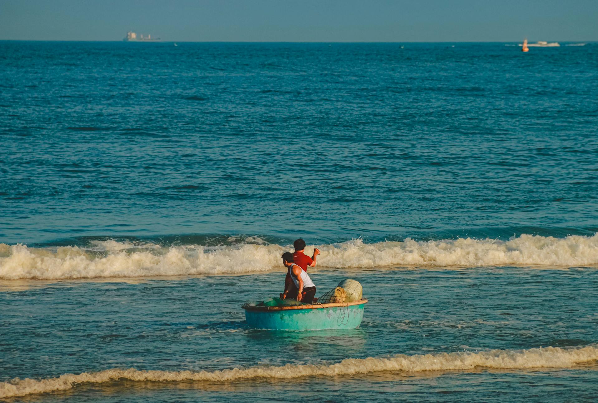 Thuyền thúng, basket boat, Việt Nam, Vietnam, biển, sea, ngư dân, fisherman, wallpaper, background - Vietnam Photographer