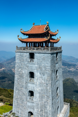 Chùa Kim Sơn Bảo Thắng, temple, Sapa, Lào Cai, Việt Nam, bầu trời xanh, blue sky - Kirandeep Singh Walia