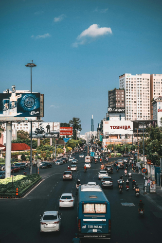 Xe máy, motorbikes, ô tô, cars, xe buýt, buses, Vietnam, Việt Nam - Vung Nguyen