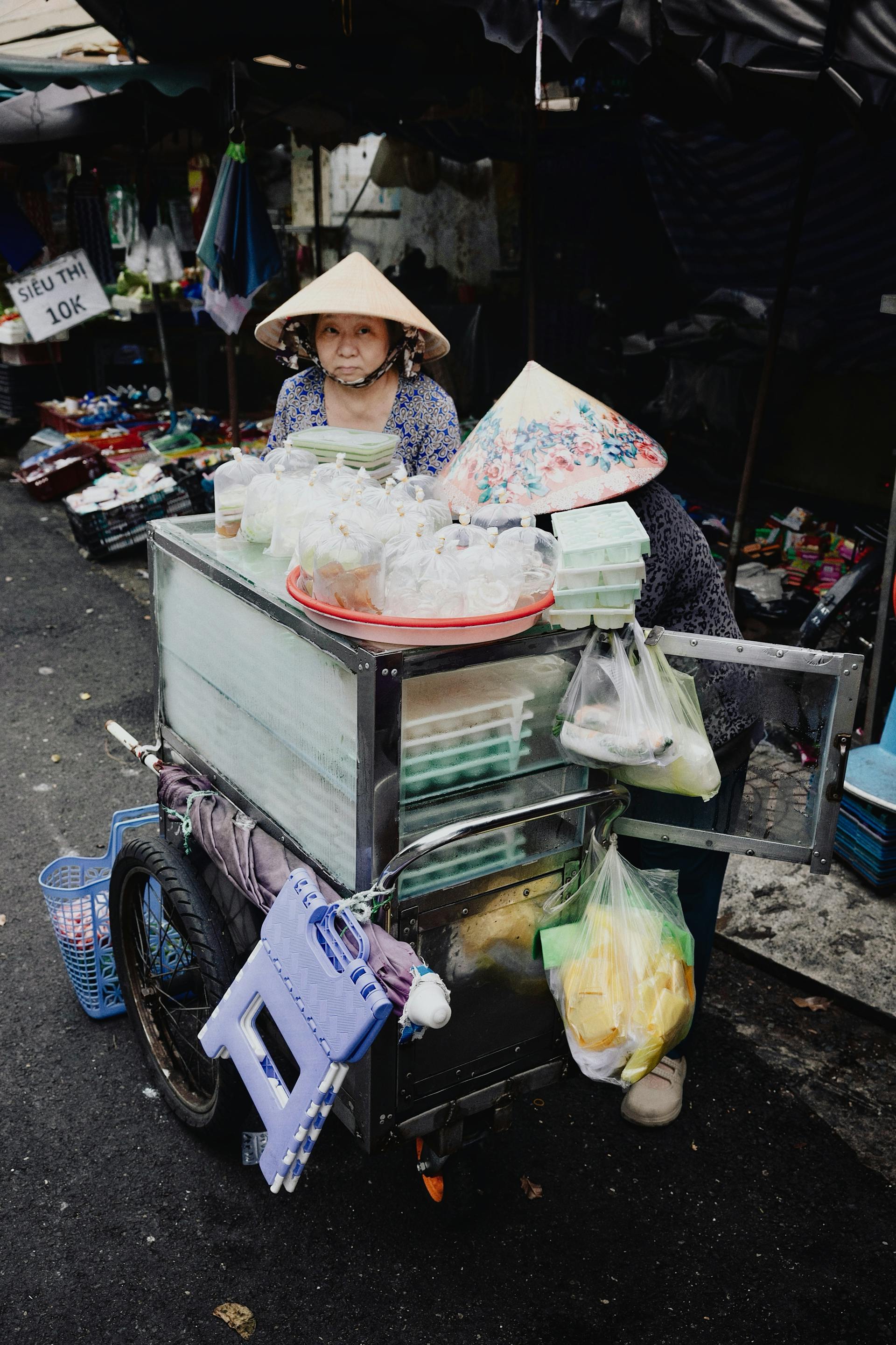 Xe đẩy, pushcart, chè, sweet soup, Việt Nam, Vietnam, nón lá, conical hat - Pexels User Lund