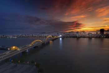 Hồ nước, lake, cây cầu, bridge, cầu rồng, Đà Nẵng,Dragon Bridge, Da Nang, hình nền, nền, background - Quangpraha
