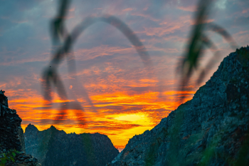 Núi, hoàng hôn, bầu trời, sunset, sky, mountains, hình nền, nền, background-huanlihit