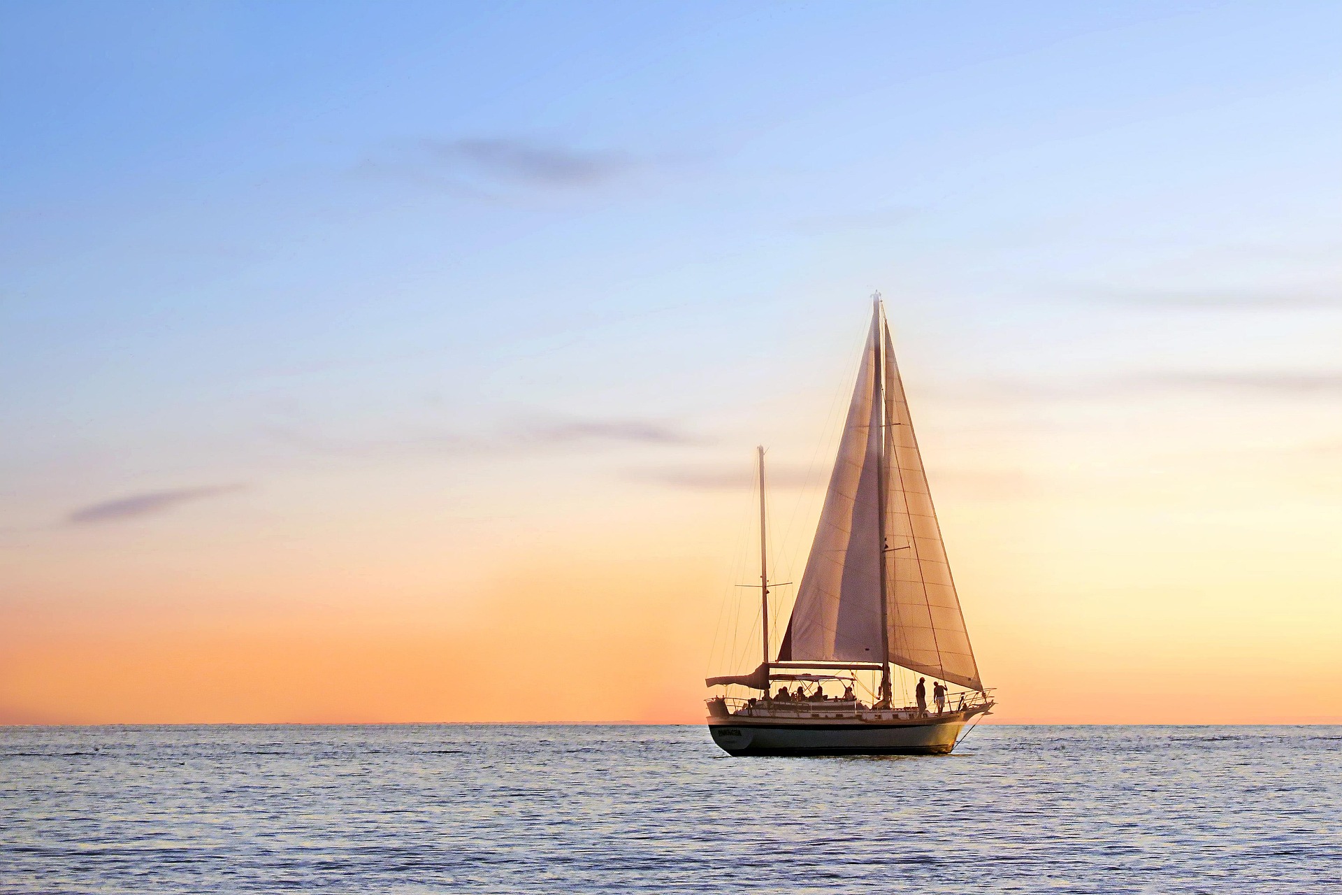 Thuyền buồm, sailboat, hoàng hôn, sunset, biển sea, bóng đen, silhouette, du lịch, travel - bogitw 1