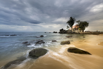 Bãi đá ven biển, coastal rock, hoàng hôn, sunset, biển, sea, mây trời, sky- Quangpraha 6