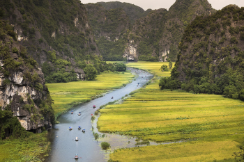 Tràng an, Trang An, cánh đồng lúa, rice field, núi, mountain- Quangpraha