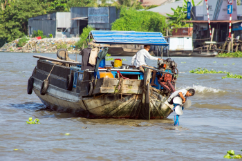 Chợ nổi, buôn bán trên sông, ghe thuyền, miền Tây, river trading, Mekong Delta, hình nền, nền, background-patrickmoretti06