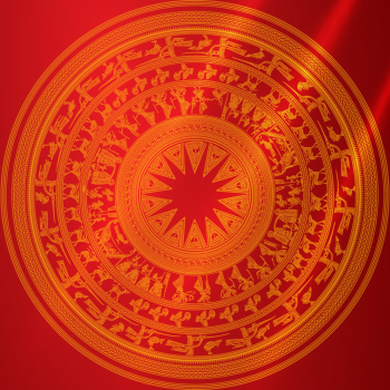 Trống đồng, Việt Nam, nền đỏ, đỏ, cờ, bronze drum, Vietnam, red background, red, flag, hình nền, background
