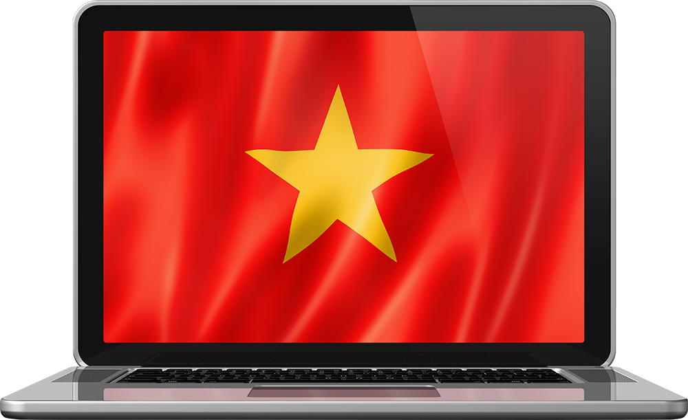 Laptop, máy tính, điện tử, cộng nghệ, technology, Việt Nam, cờ, flag