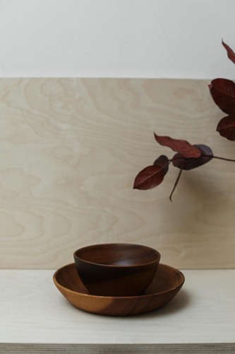 Dĩa gỗ, wooden plate, bình hoa, container, bát gỗ, wooden bowl, kitchen, dụng cụ bếp - Cup of Couple 2