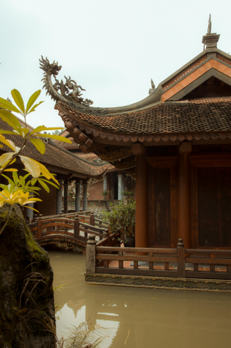 Địa Tạng Phi Lai Tự, chùa, pagoda, mái ngói, tiled roof, rồng, dragon,truyền thống, traditional, Việt Nam, Vietnam, điêu khắc, sculpture, cổ kính, ancient, ao, pond - HONG SON 2