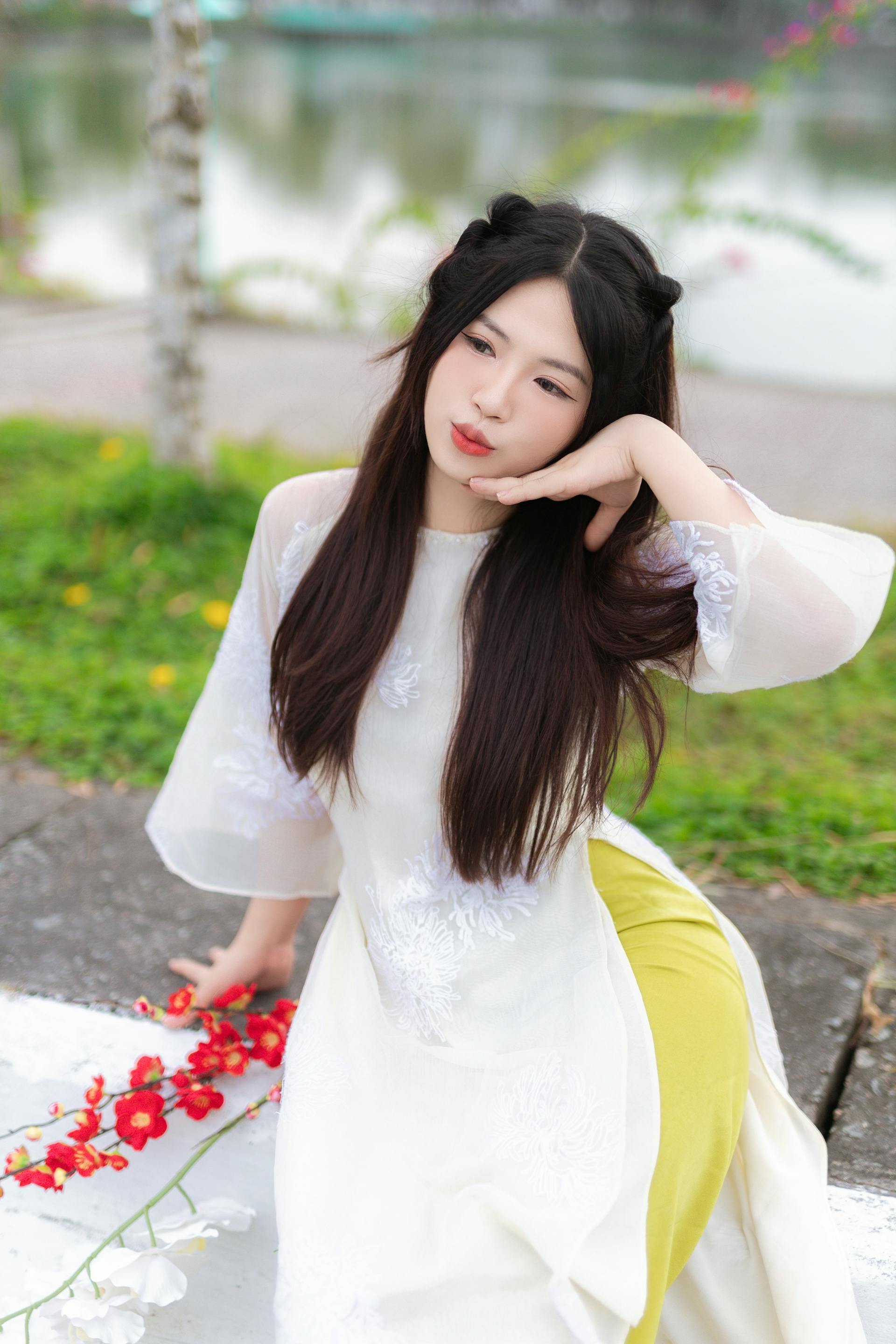 Áo dài, con gái, sinh viên, student, truyền thống, Việt Nam, cô gái, girl - Sơn Ngọc 13