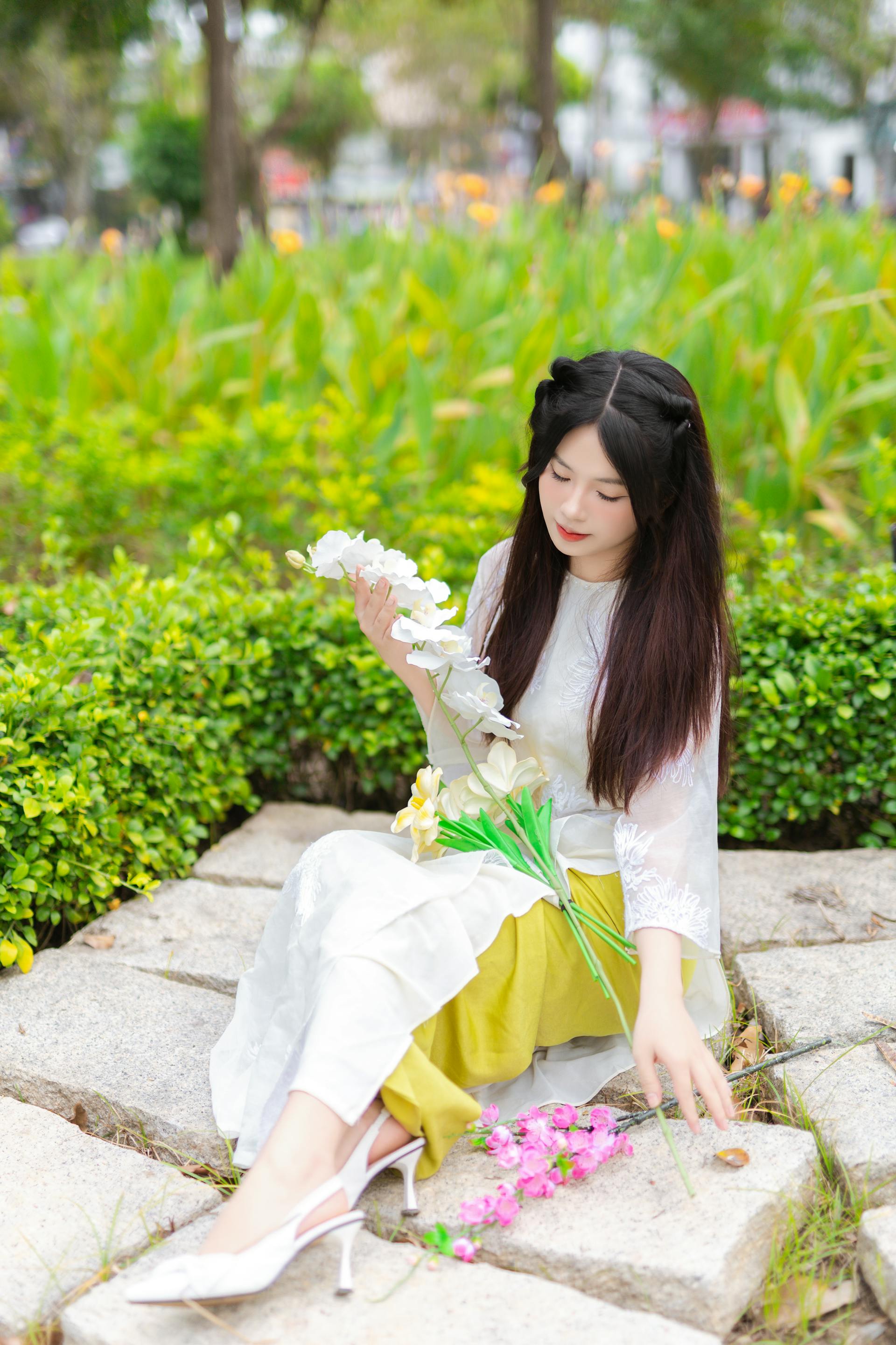 Áo dài, con gái, sinh viên, student, truyền thống, Việt Nam, cô gái, girl - Sơn Ngọc 9