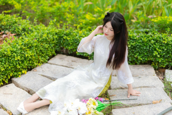Áo dài, con gái, sinh viên, student, truyền thống, Việt Nam, cô gái, girl - Sơn Ngọc 7