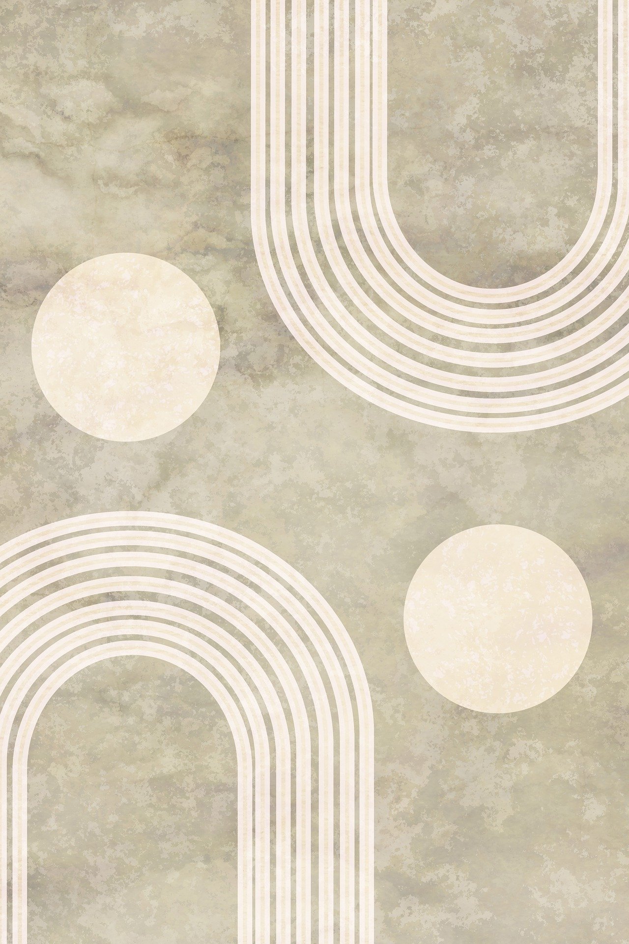Circle, hình tròn, minimal, tối giản, vintage, cổ điển, neutral, trung tính, texture, kết cấu - TianaZZ