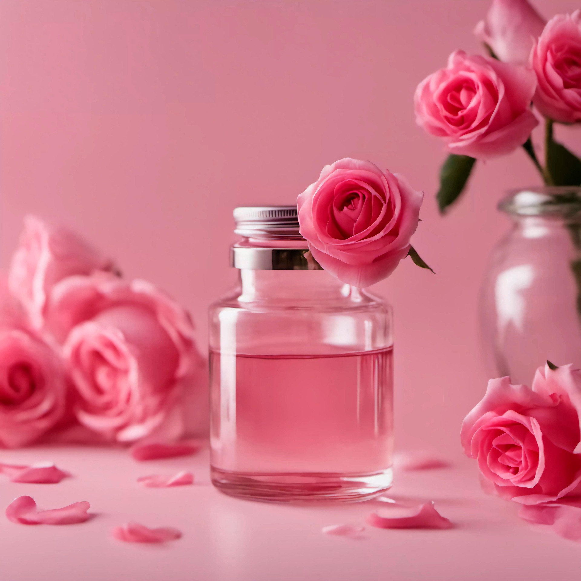 Perfume, nước hoa, pink, màu hồng, bottle, chai lọ, rose, hoa hồng - susan-lu4esm