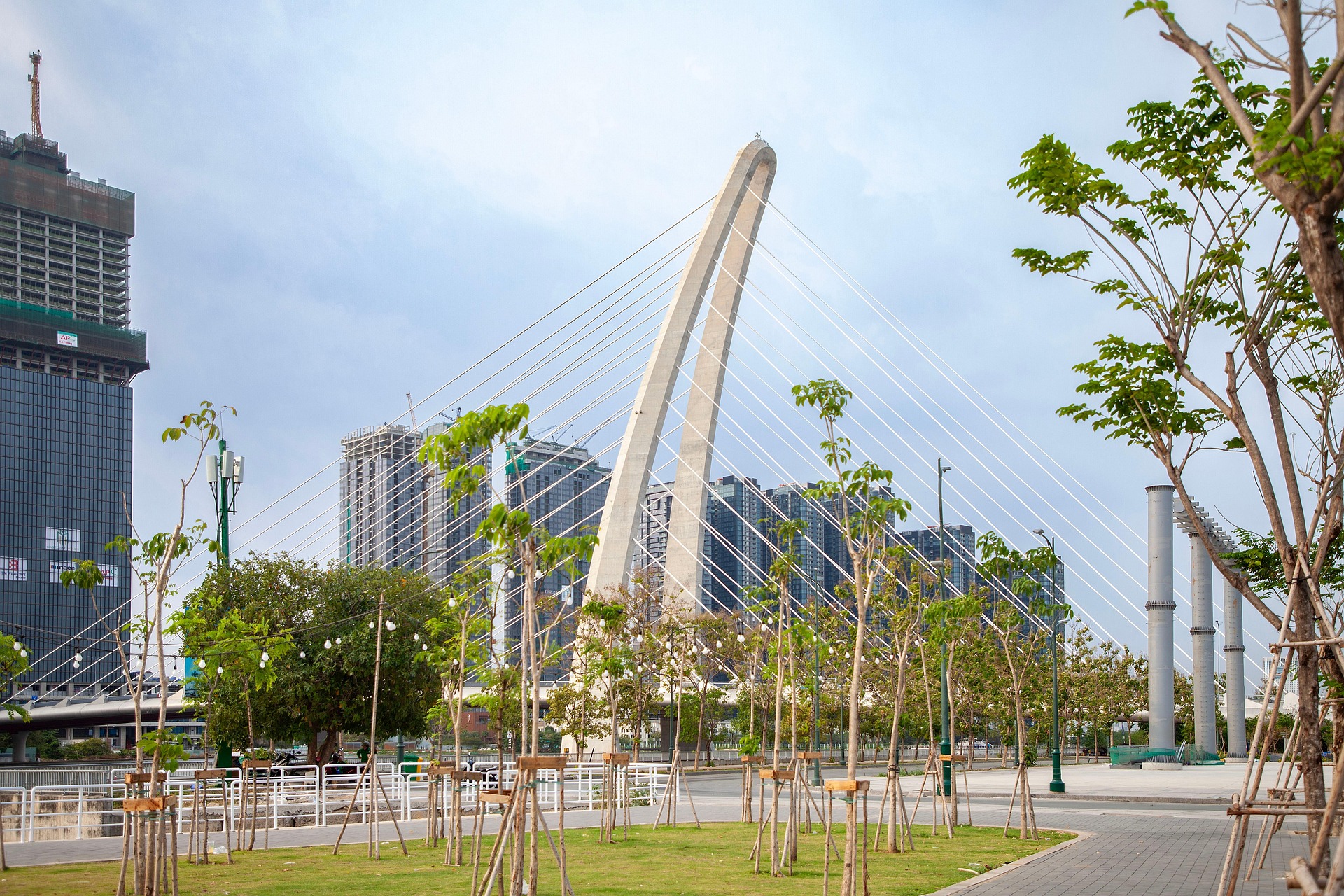 Tòa nhà, cầu, bridge, building, Việt Nam, thành phố, city, Hồ Chí Minh- phamthe113