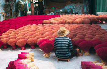 Làm nhang, làng nghề, người dân, nhang, making incense, craft village, people, incense-lehuudat