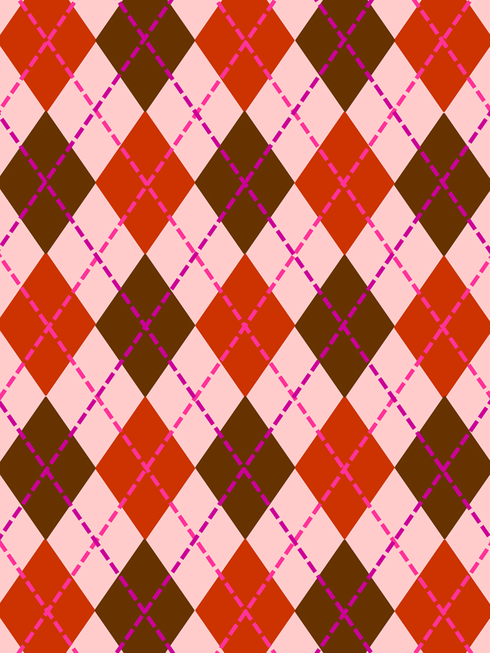Họa tiết, checkered, caro, geometric, hình học, nâu, đỏ, red, brown - Rarity_designs