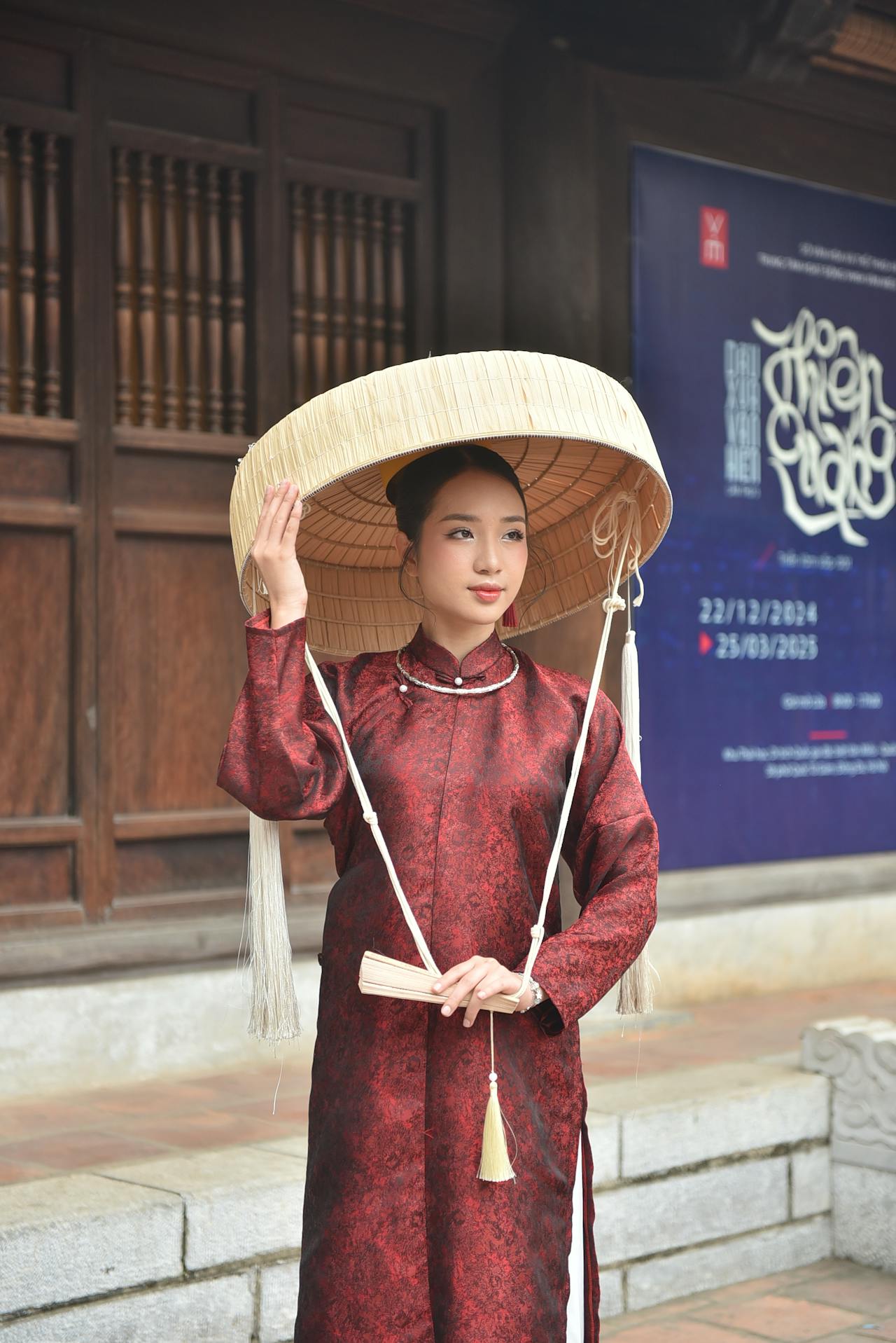 Cô gái, con gái, thiếu nữ, girl, Việt Nam, áo dài, nón quai thao, truyền thống, conical hat with chin strap, traditional - Felix Young 3
