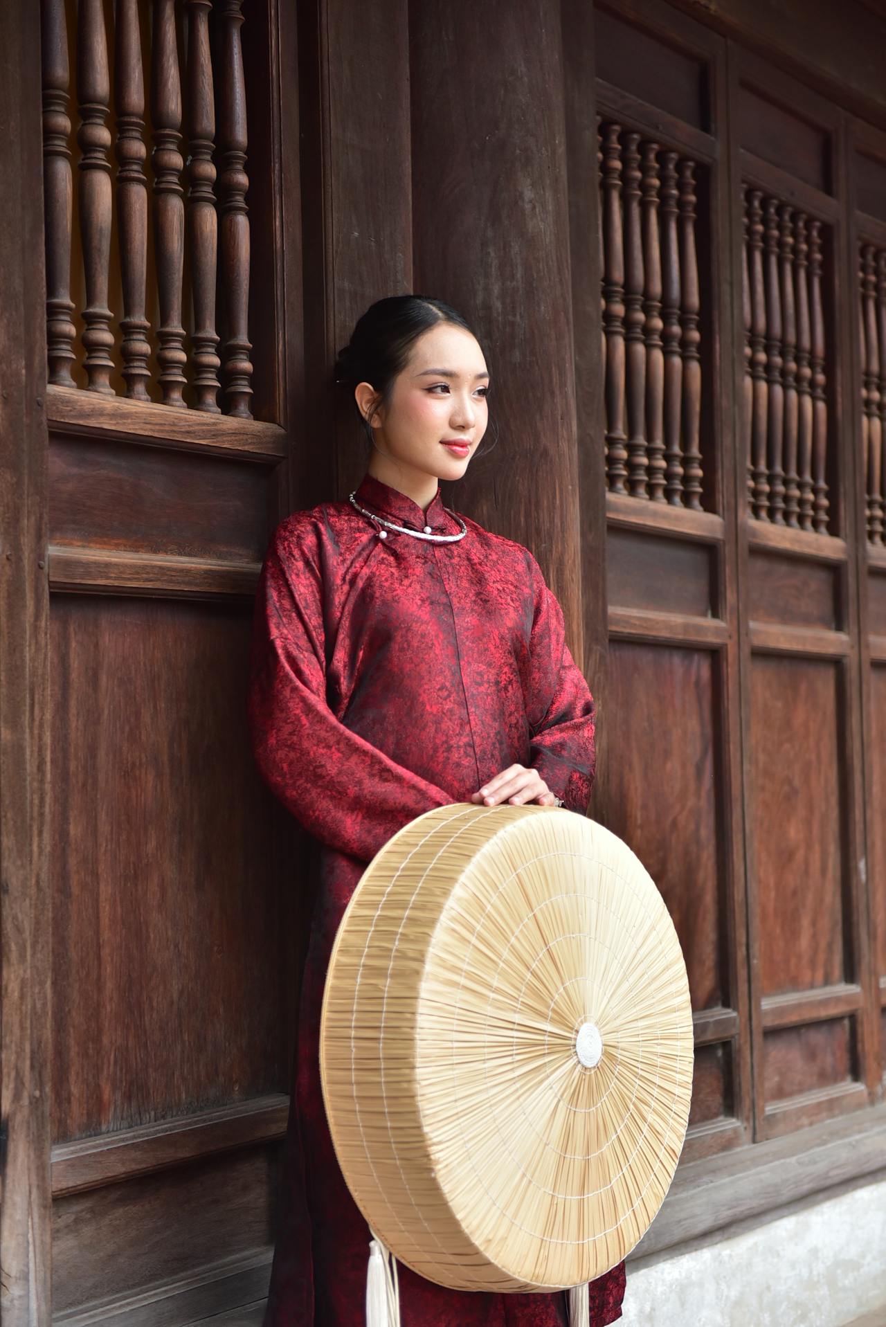 Cô gái, con gái, thiếu nữ, girl, Việt Nam, áo dài, nón quai thao, truyền thống, conical hat with chin strap, traditional - Felix Young 14