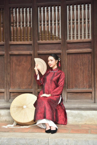 Cô gái, con gái, thiếu nữ, girl, Việt Nam, áo dài, nón quai thao, truyền thống, conical hat with chin strap, traditional - Felix Young 10