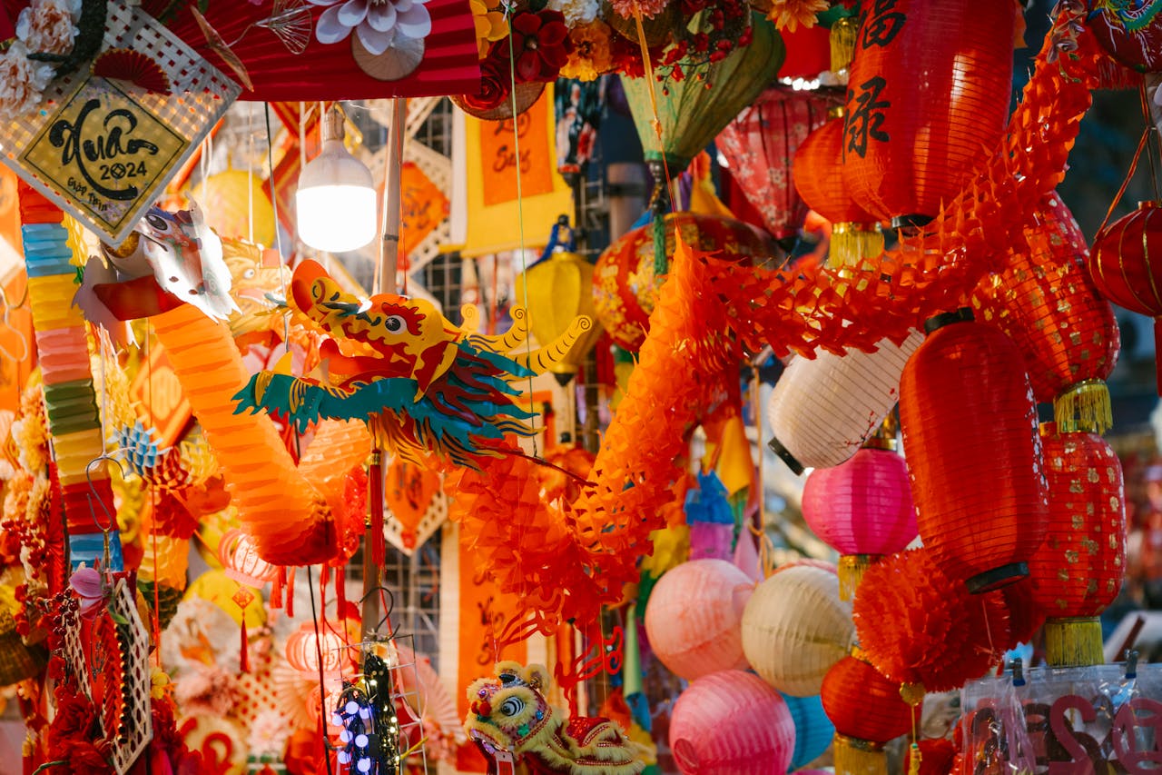 Trung thu, mid autumn, lồng đèn, lantern, ánh sáng, festival lights, lễ hội truyền thống, traditional festival - HONG SON
