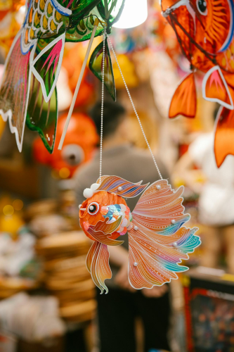 Trung thu, mid autumn, lồng đèn, lantern, ánh sáng, đèn lồng cá, festival lights, lễ hội truyền thống, traditional festival - HONG SON