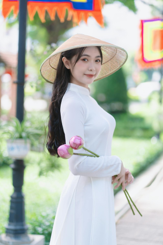 Cô gái, con gái, thiếu nữ, girl, Việt Nam, áo dài, nón lá, truyền thống, traditional - Tuấn Kiệt Jr.