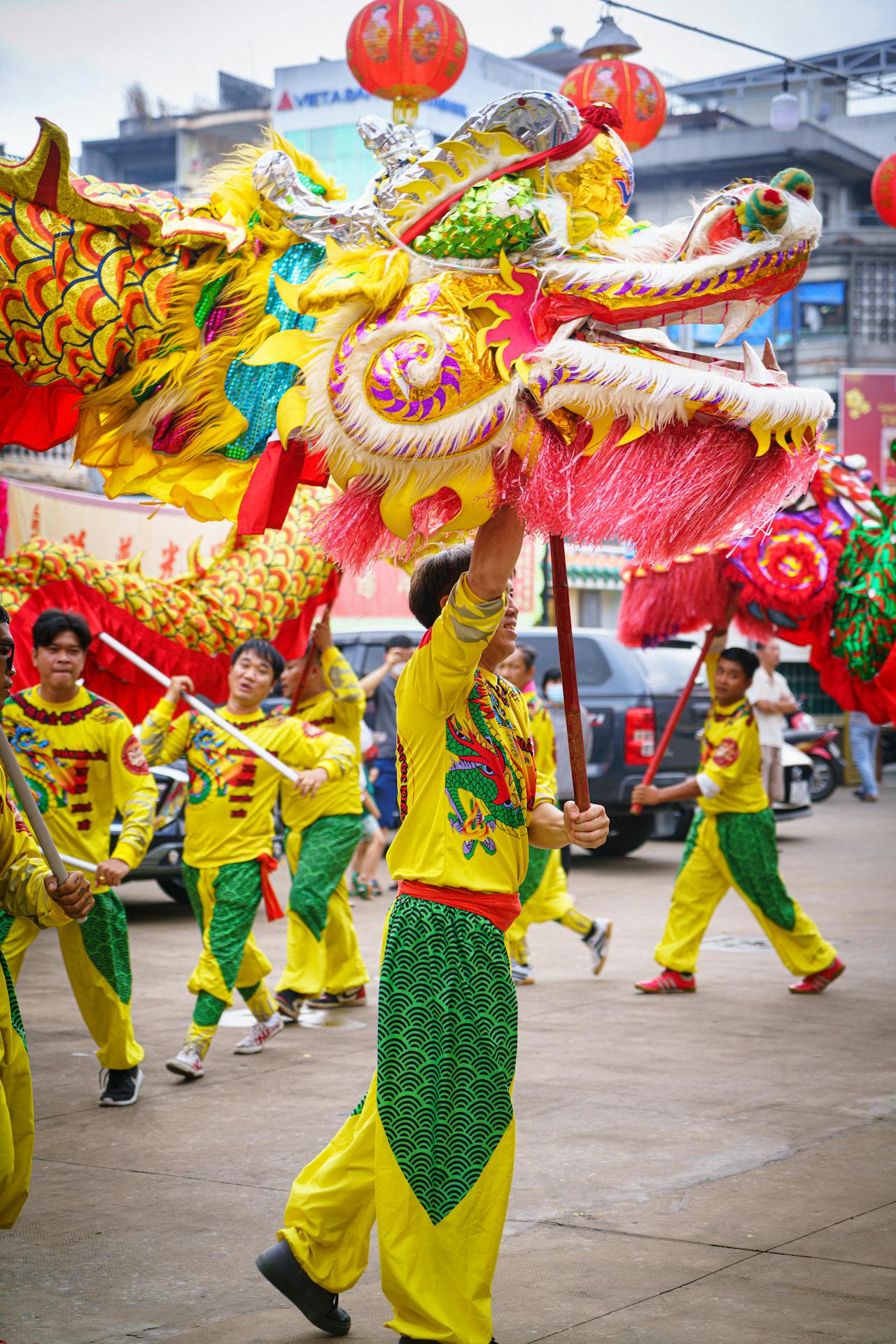Múa lân, đoàn múa lân, trung thu, lễ hội truyền thống, lion dance, lion dance troupe, mid-autumn festival, traditional festival - Thien Le Duy