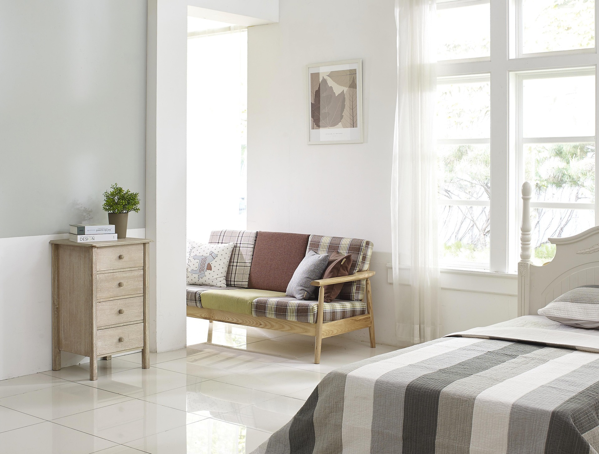 Phòng ngủ, giường, bedroom, bed, nội thất, nhà, interior, house, home- manbob86