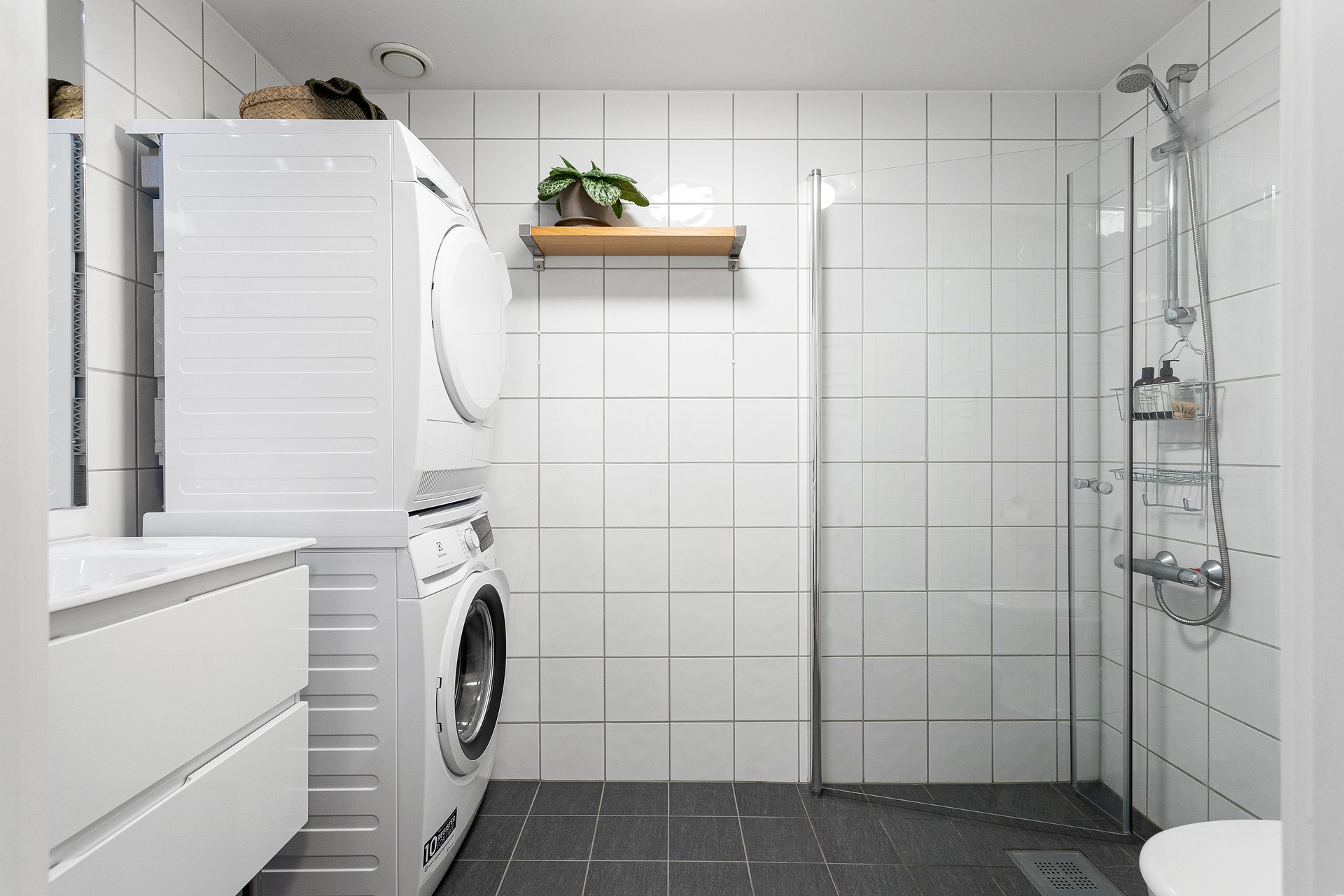 Máy giặt, washing machine, nhà tắm, phòng tắm, nhà vệ sinh, bathroom, shower room, toilet, nội thất, nhà, interior, house, home -Lisaphotos195 2