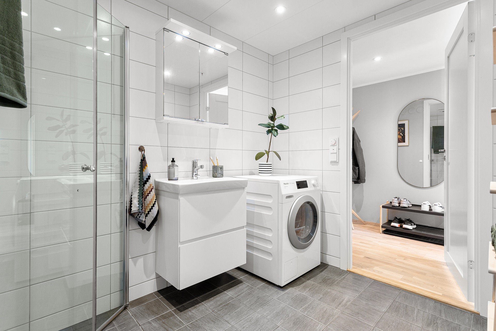 Máy giặt, washing machine, nhà tắm, phòng tắm, nhà vệ sinh, bathroom, shower room, toilet, nội thất, nhà, interior, house, home -Lisaphotos195 10