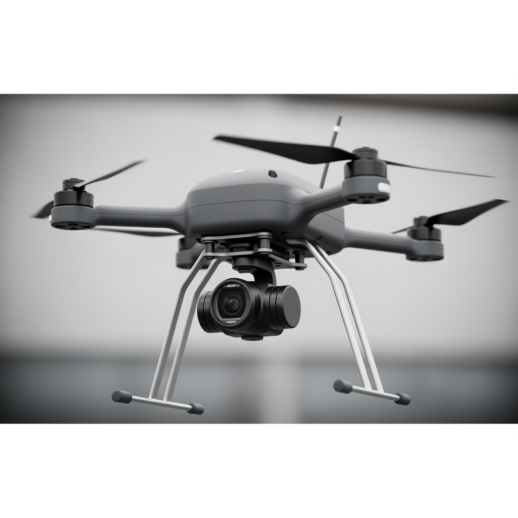 Design a perfect flycam, no need for a beautiful frame, with 4 propellers and 1...