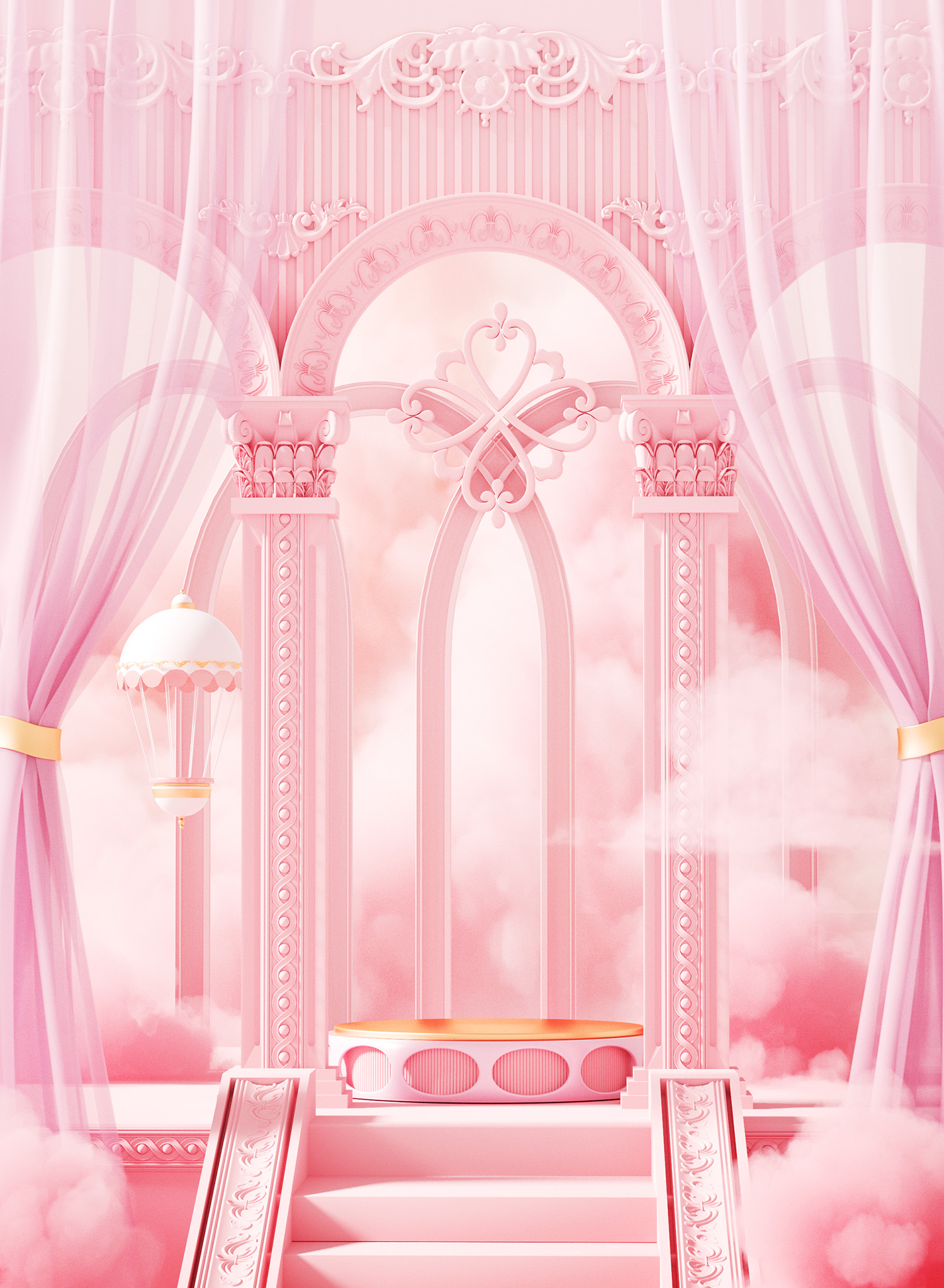 Cổng, gate, hồng, pink, màu hồng, nền hồng, nền, hình nền, background, wallpaper
