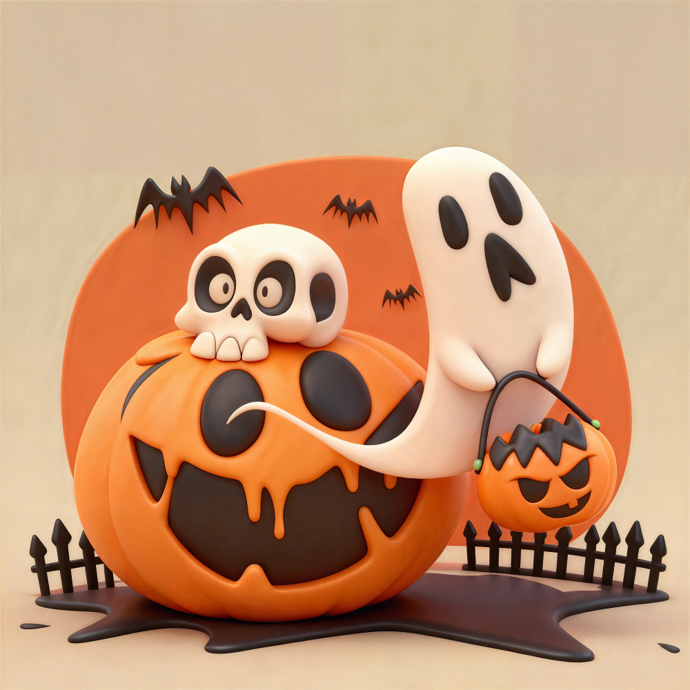 Lễ hội hóa trang, bí đỏ, hóa trang, con ma, kinh dị, 3D, zombie, Halloween, pumpkin, costume, ghost, horror 1