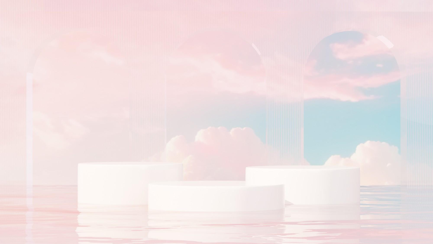 Hình nền, background, nền, cỏ, bãi cỏ, hoa, flower, pink, purple, bệ đỡ, podium, quảng cáo 3