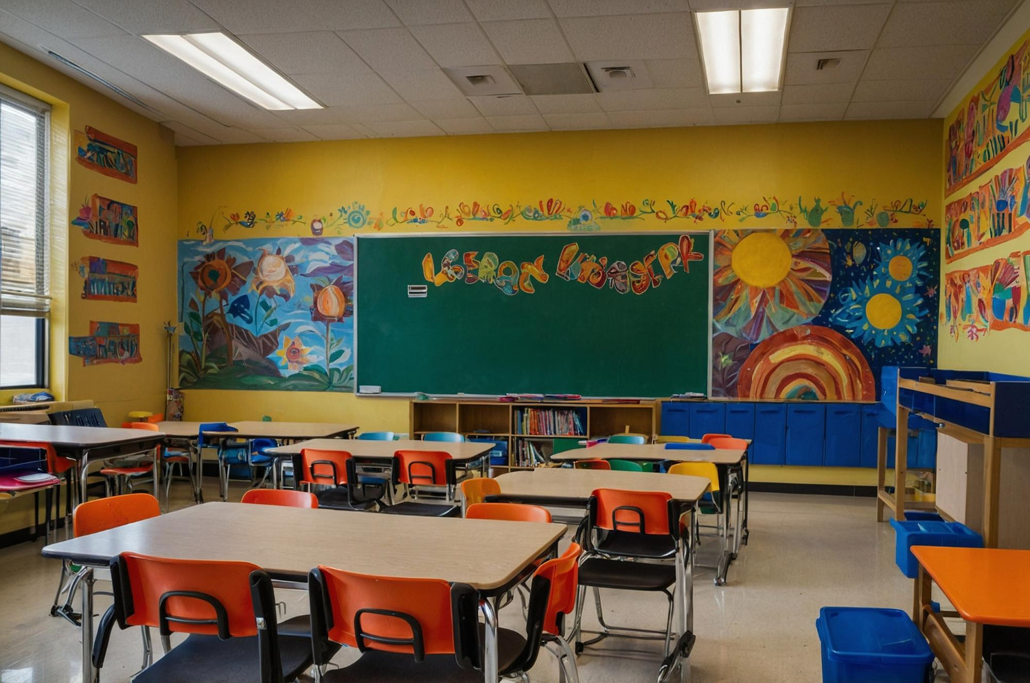 Lớp học, trường học, bàn ghế, học tập, dụng cụ học tập, giáo dục, classroom, school, desks and chairs, study, school supplies, education - J.Hen 6