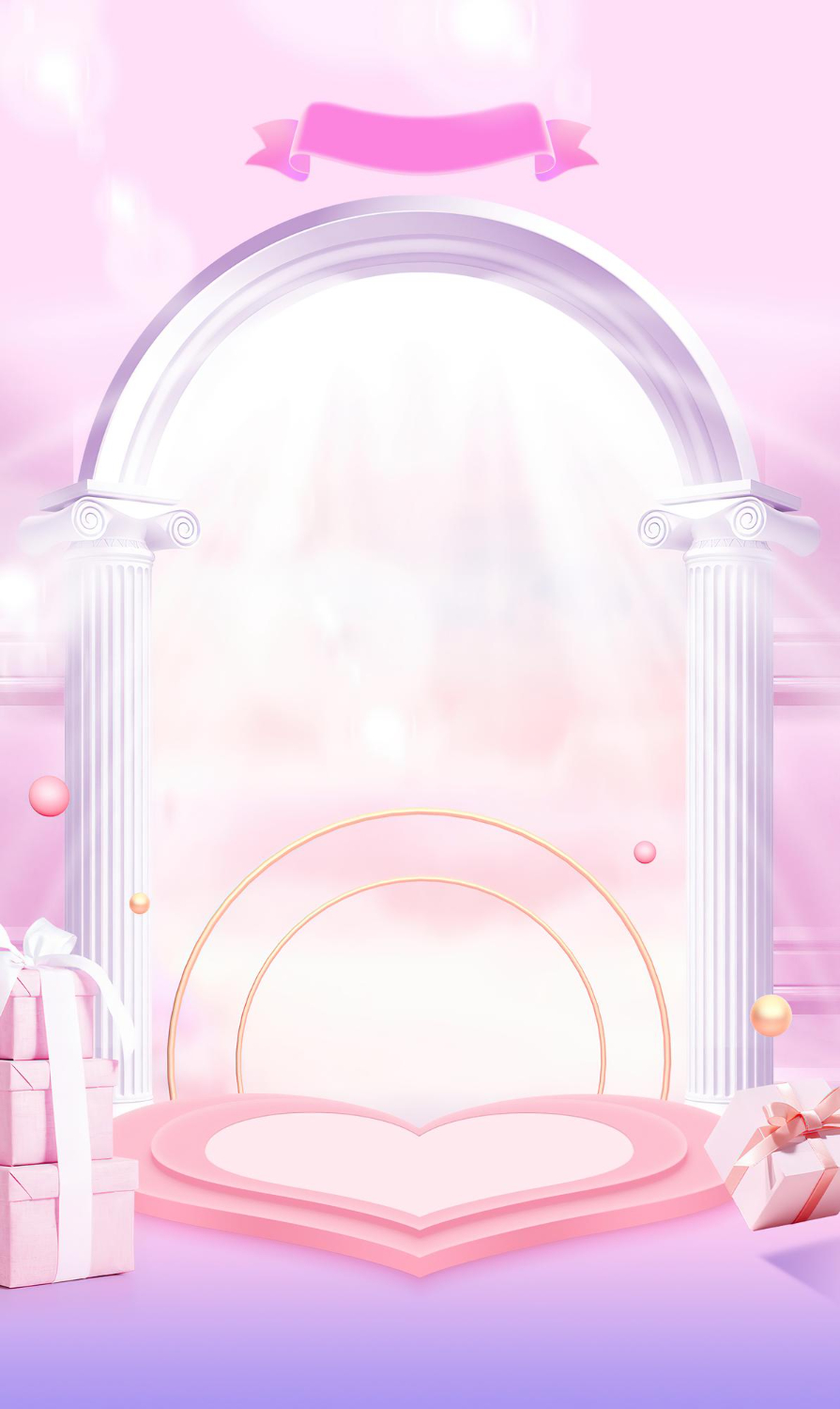 Podium, bệ, bệ đỡ, quảng cáo, sân khấu, stage, màu hồng, pink, nền, hình nền, background 6