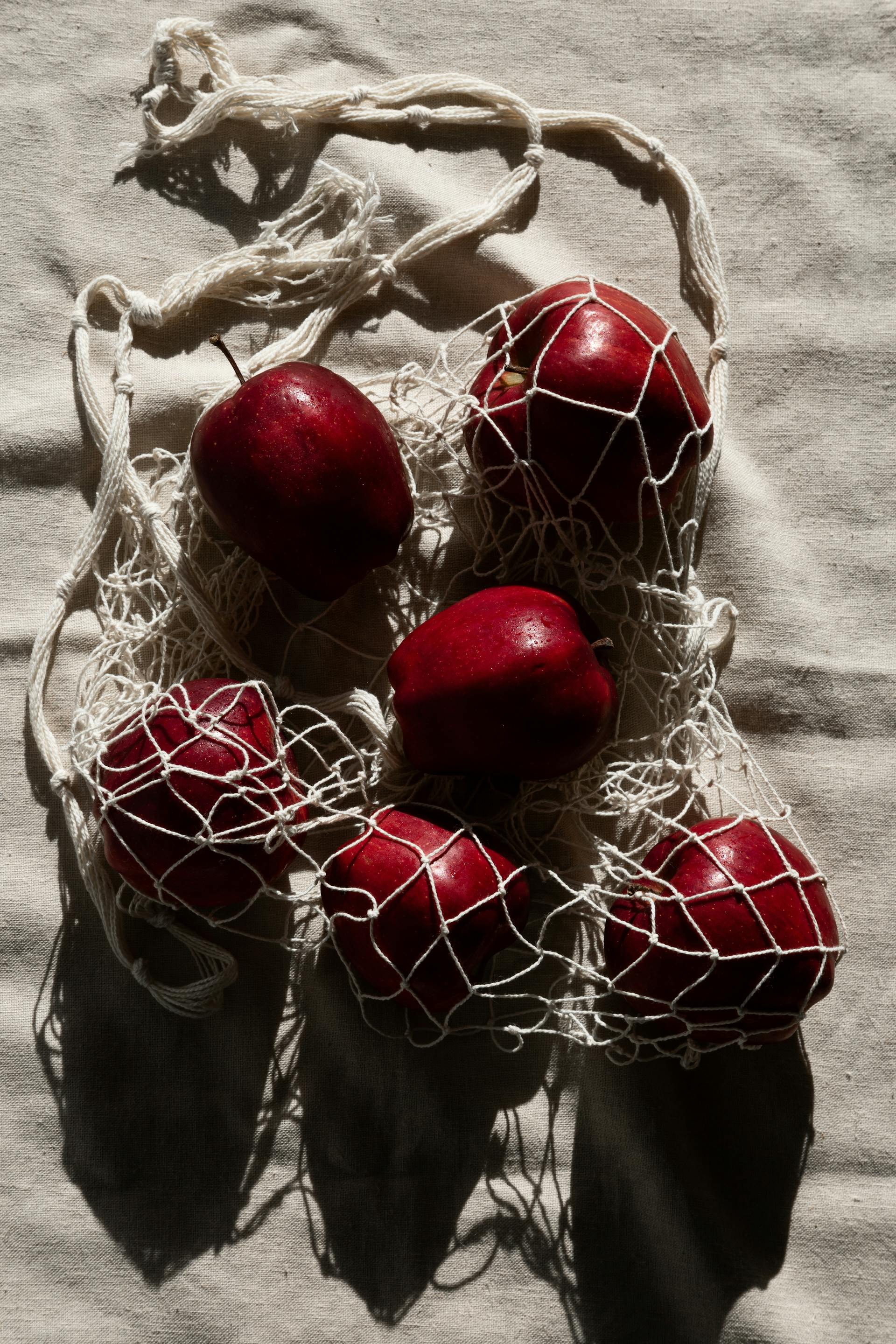 Táo, trái cây, giỏ lưới, giỏ,apple, fruit, mesh basket, basket- Iryna Riabchykova