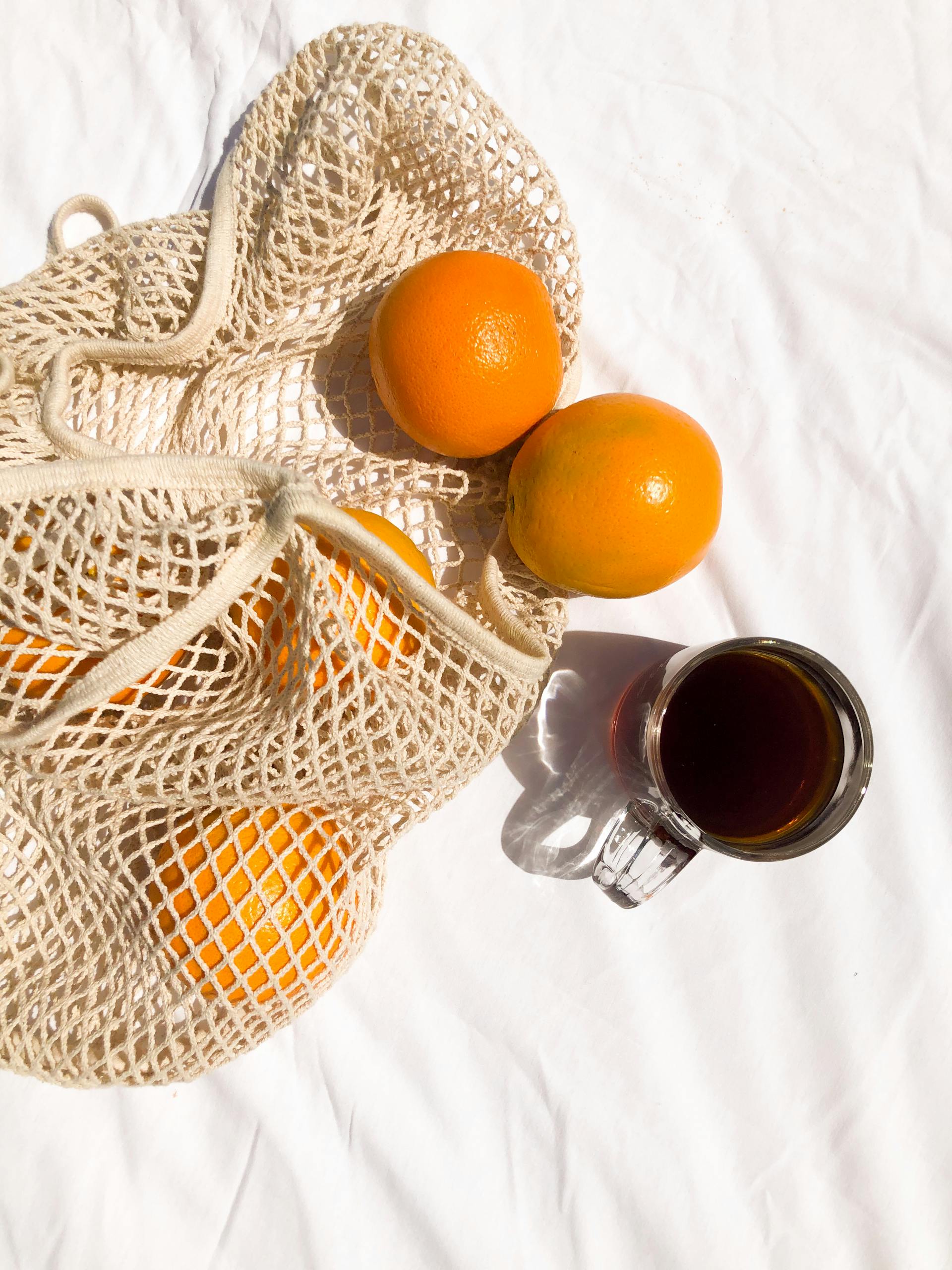 Chanh, quýt, cam, trái cây, giỏ lưới, giỏ, lemon, orange, tangerine, fruit, mesh basket, basket- Megha Lad 2