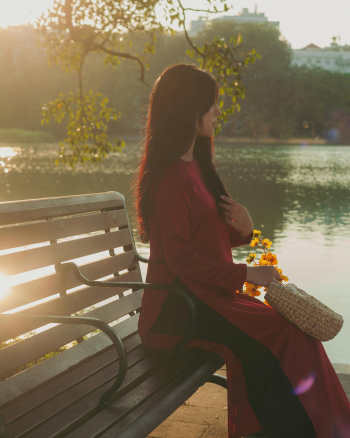 Cô gái, con gái, thiếu nữ, girl, Việt Nam, áo dài, truyền thống, traditional, Hồ Gươm, Hà Nội - Dang Hong 11