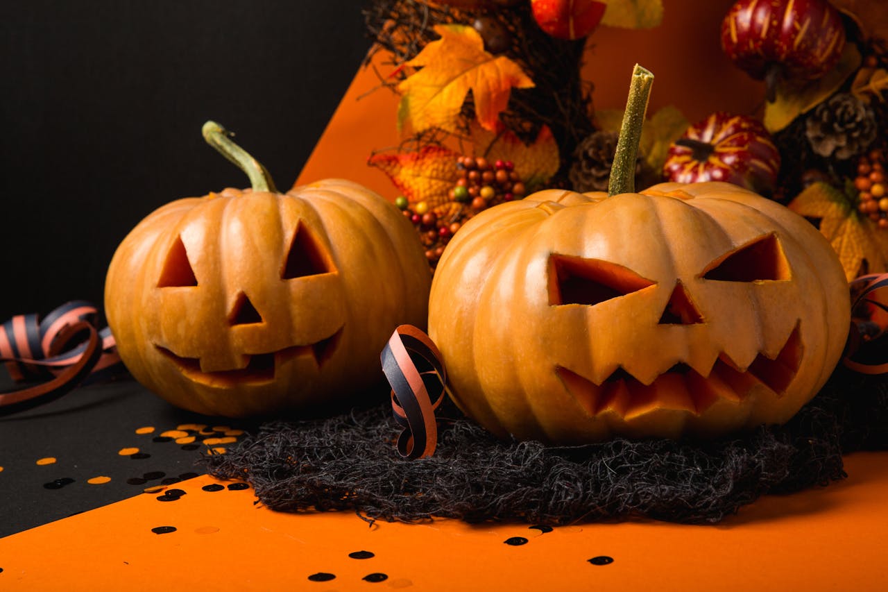Bí đỏ, halloween, trang trí, kinh dị, không khí halloween, mùa thu, pumpkin, halloween, decoration, halloween atmosphere, autumn - Karola G 1