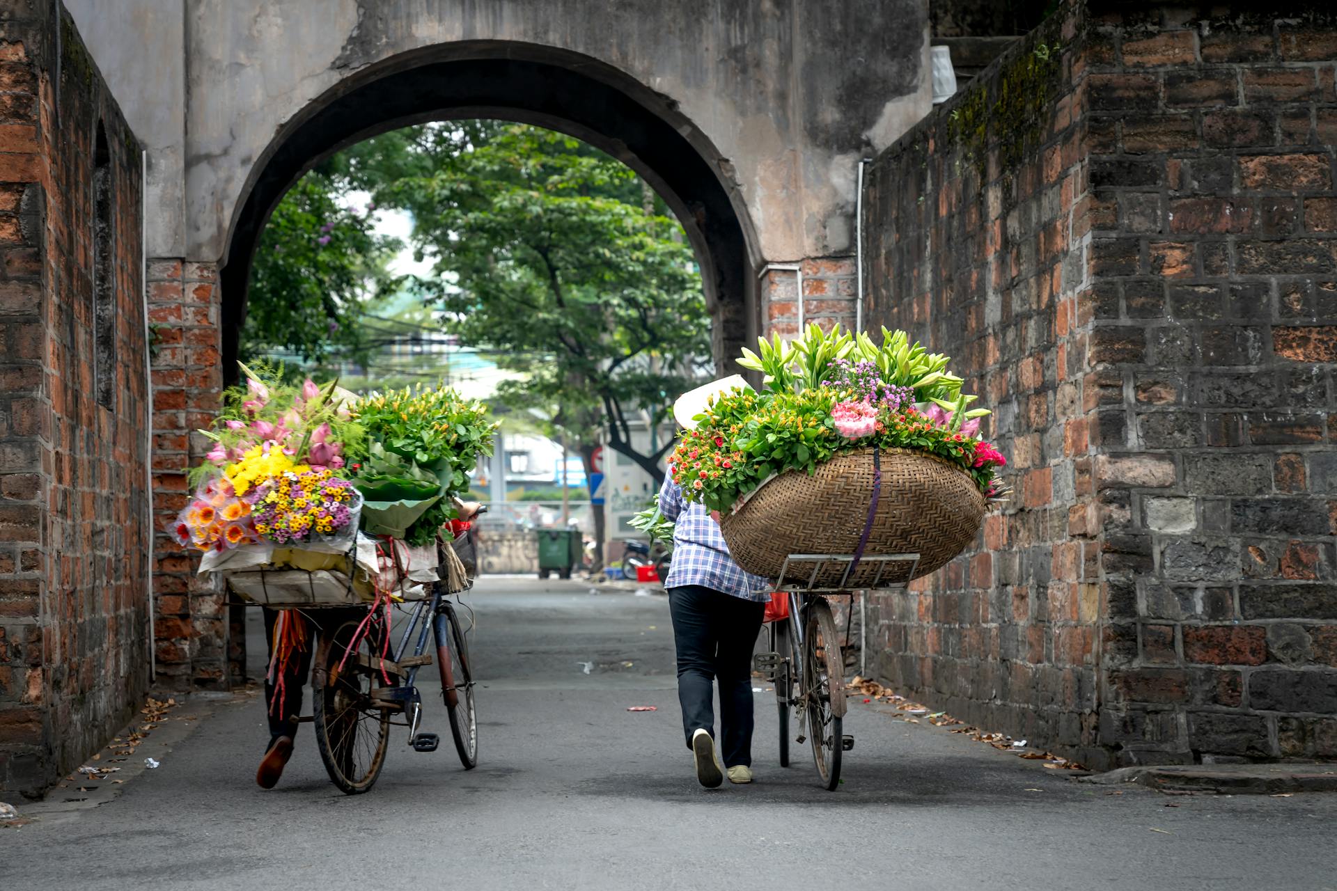 Hà Nội, cổng làng, làng cổ Hà Nội, Việt Nam, phong cảnh Việt Nam, xe hoa, chợ hoa - Quang Nguyen Vinh 5