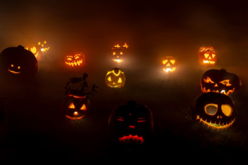 Bí đỏ, đèn bí đỏ, trang trí lễ hội halloween, ánh sáng, kinh dị, đêm tối, pumpkin lantern, halloween decoration, light, horror, dark night - Karola G 5