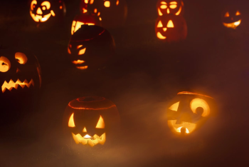 Bí đỏ, trang trí halloween, lễ hội, ánh đèn, đêm tối, điêu khắc, kinh dị, halloween decoration, festival, lights, dark, sculpture, horror  - pixabay 3
